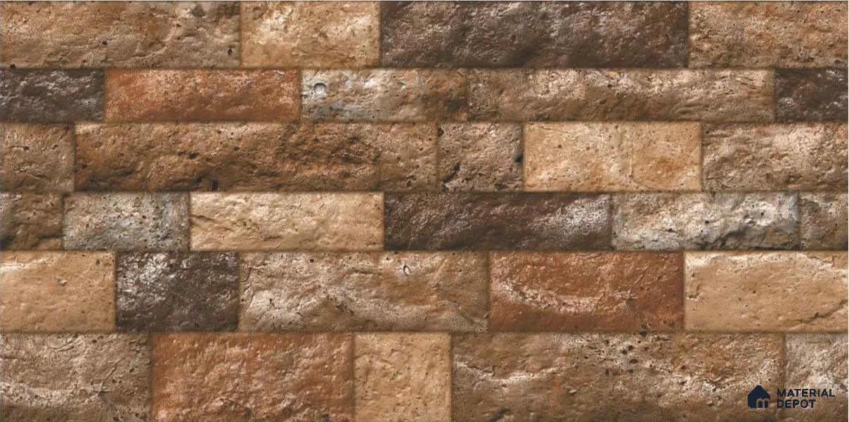 TL 01696 Coffee Brown 2 ft x 1 ft Matte Finish Ceramic Elevation Wall Tile - 9 mm