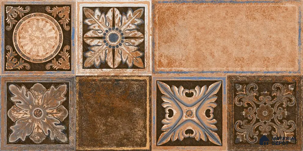 TL 01757 Earth Brown 2 ft x 1 ft Matte Finish Ceramic Elevation Wall Tile - 10 mm