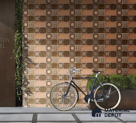 Stone Elevation Wall Tile TL 01757 Earth Brown 2 ft x 1 ft Matte Finish Ceramic Tile - 10 mm | Suitable For Modern Facades, Outdoor Cladding & Feature Wall