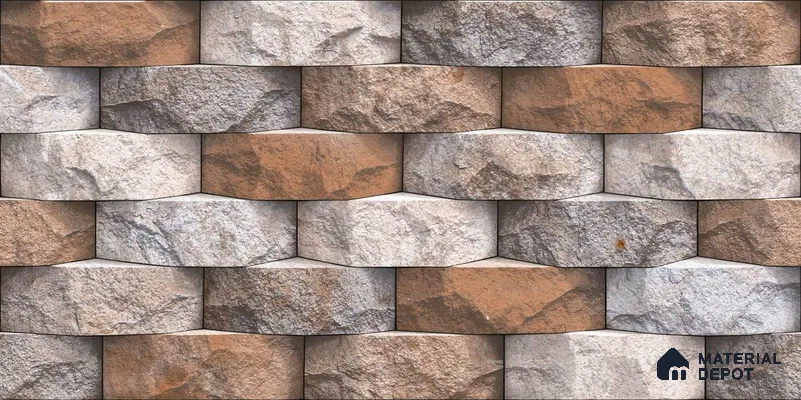 TL 01746 Brown & White 2 ft x 1 ft Matte Finish Ceramic Elevation Wall Tile - 10 mm