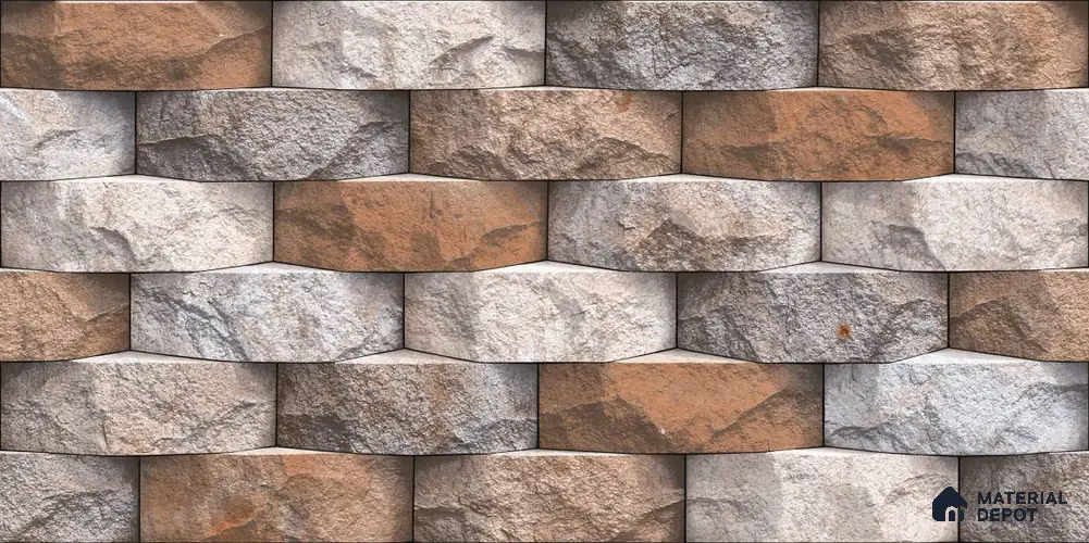 TL 01746 Brown & White 2 ft x 1 ft Matte Finish Ceramic Elevation Wall Tile - 10 mm