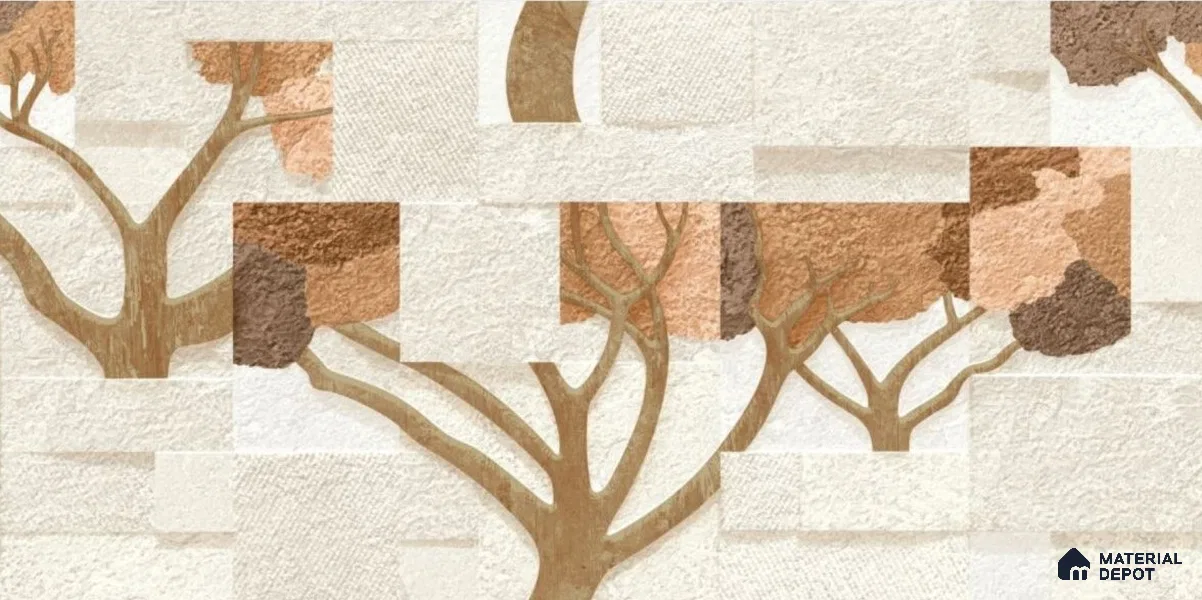 TL 01702 Vanilla Beige 2 ft x 1 ft Matte Finish Ceramic Elevation Wall Tile - 9 mm