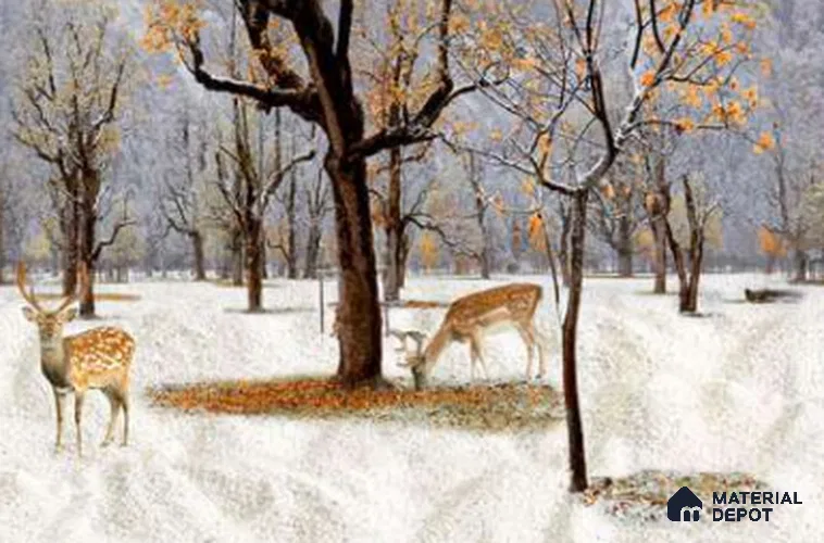 TL 01635 C Highlighter 2 Snow White & Brown 18 x 12 inch Glossy Finish Ceramic Wall Tile - 6 mm