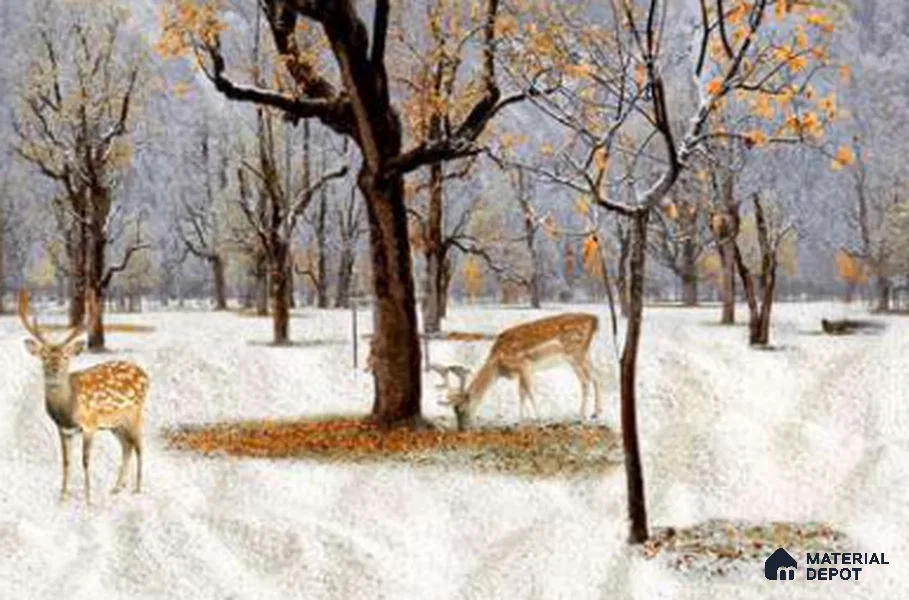 TL 01635 C Highlighter 2 Snow White & Brown 18 x 12 inch Glossy Finish Ceramic Wall Tile - 6 mm