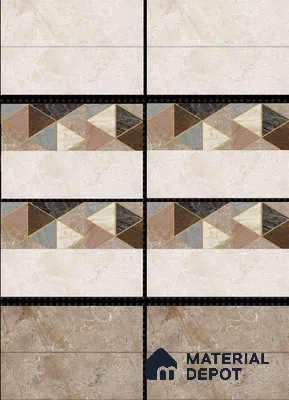 TL 01614 A Light Marshmallow Cream 18 x 12 inch Glossy Finish Ceramic Wall Tile - 6 mm