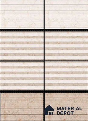 TL 01615 A Light Butterscotch Cream 18 x 12 inch Glossy Finish Ceramic Wall Tile - 6 mm