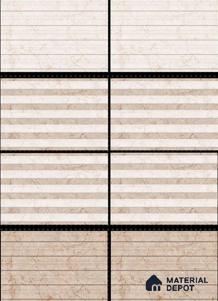 TL 01615 A Light Butterscotch Cream 18 x 12 inch Glossy Finish Ceramic Wall Tile - 6 mm
