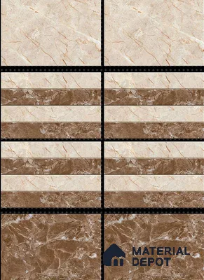 TL 01623 C Dark Chocolate Brown 18 x 12 inch Glossy Finish Ceramic Wall Tile - 6 mm