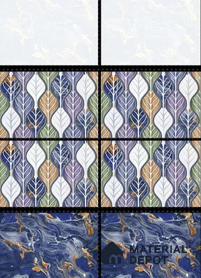 TL 01624 C Dark Aqua Blue 18 x 12 inch Glossy Finish Ceramic Wall Tile - 6 mm