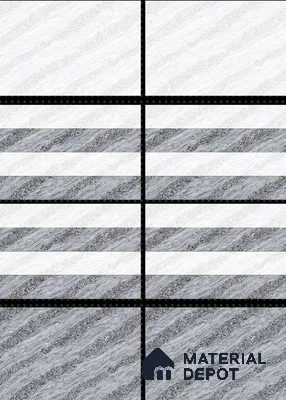 TL 01631 B Highlighter 2 Smoke Grey & White 18 x 12 inch Glossy Finish Ceramic Wall Tile - 6 mm