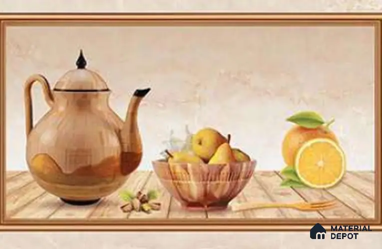 TL 01653 B Highlighter 1 Beige & Yellow 18 x 12 inch Glossy Finish Ceramic Wall Tile - 6 mm