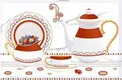 TL 01654 D Highlighter 3 Frosty White & Red 18 x 12 inch Glossy Finish Ceramic Wall Tile - 6 mm | Image 01