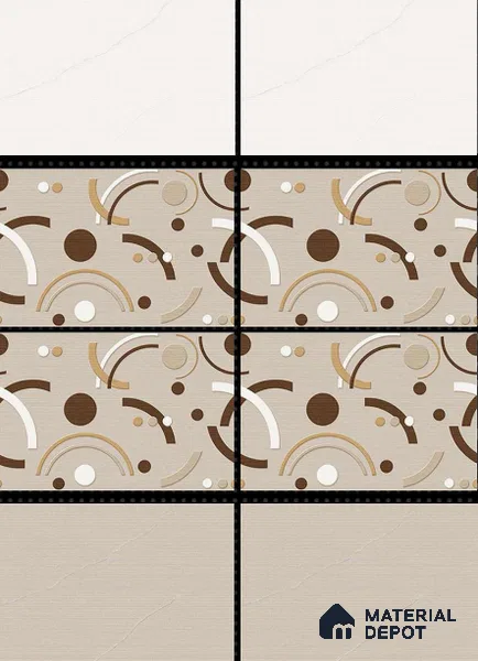 TL 01641 A Light Cream 18 x 12 inch Matte Finish Ceramic Wall Tile - 6 mm