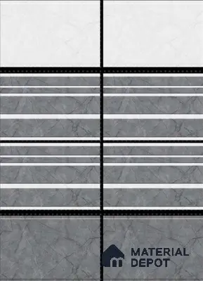 TL 01643 C Dark Grey 18 x 12 inch Matte Finish Ceramic Wall Tile - 6 mm