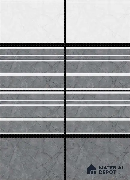 TL 01643 C Dark Grey 18 x 12 inch Matte Finish Ceramic Wall Tile - 6 mm