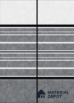 TL 01643 B Highlighter Ash Grey & White 18 x 12 inch Matte Finish Ceramic Wall Tile - 6 mm