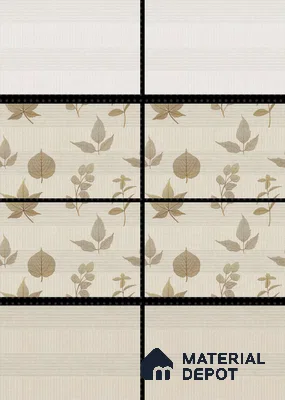 TL 01644 A Light Fabric White 18 x 12 inch Matte Finish Ceramic Wall Tile - 6 mm