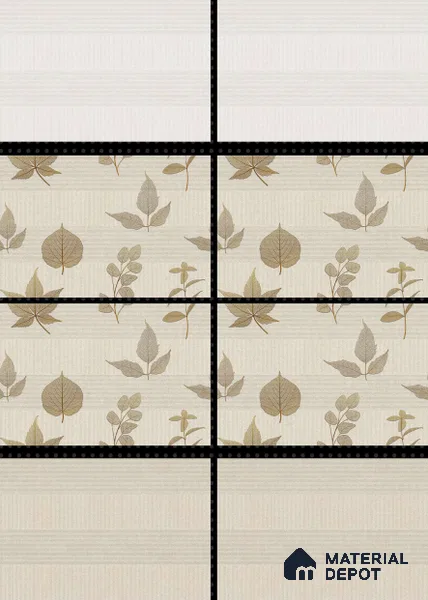 TL 01644 A Light Fabric White 18 x 12 inch Matte Finish Ceramic Wall Tile - 6 mm