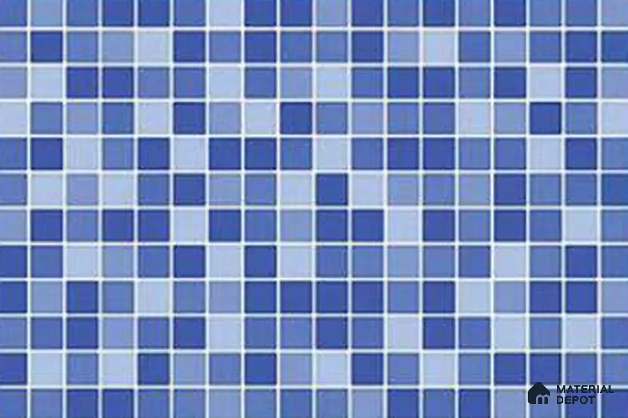 Mosaic Wall Tile TL 01639 A Punch Blue 18 x 12 inch Glossy Finish Ceramic Tile - 6 mm