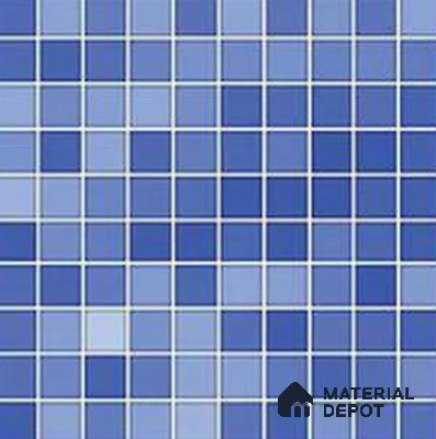 Mosaic Wall Tile TL 01639 B Swim Blue Blue 18 x 12 inch Glossy Finish Ceramic Tile - 6 mm