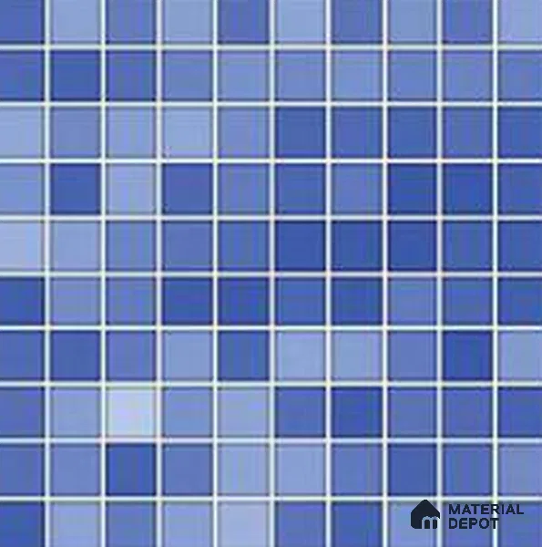 Mosaic Wall Tile TL 01639 B Swim Blue Blue 18 x 12 inch Glossy Finish Ceramic Tile - 6 mm