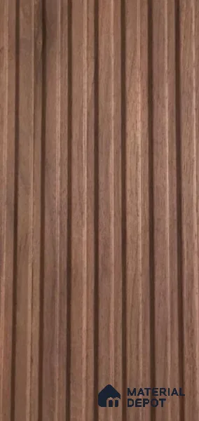 Brown Wooden Louver PN 04332 8 ft x 5.6 inch Solid Wood Panel - 5.5 mm | Suitable for Feature Wall, TV Unit & Living Room | Width is Subjected to 5% Variation