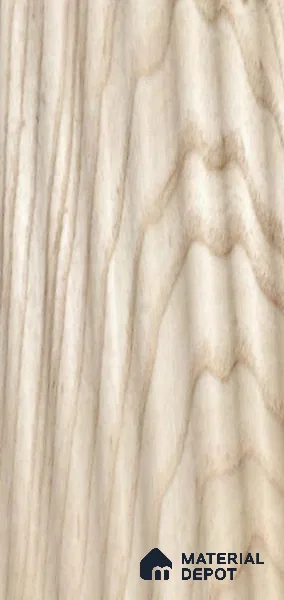 Brown Wooden Louver White Ash Wide Flutes 8 ft x 5.6 inch Solid Wood Panel - 4.5 mm | Suitable for Feature Wall, TV Unit & Living Room | Width is Subjected to 5% Variation