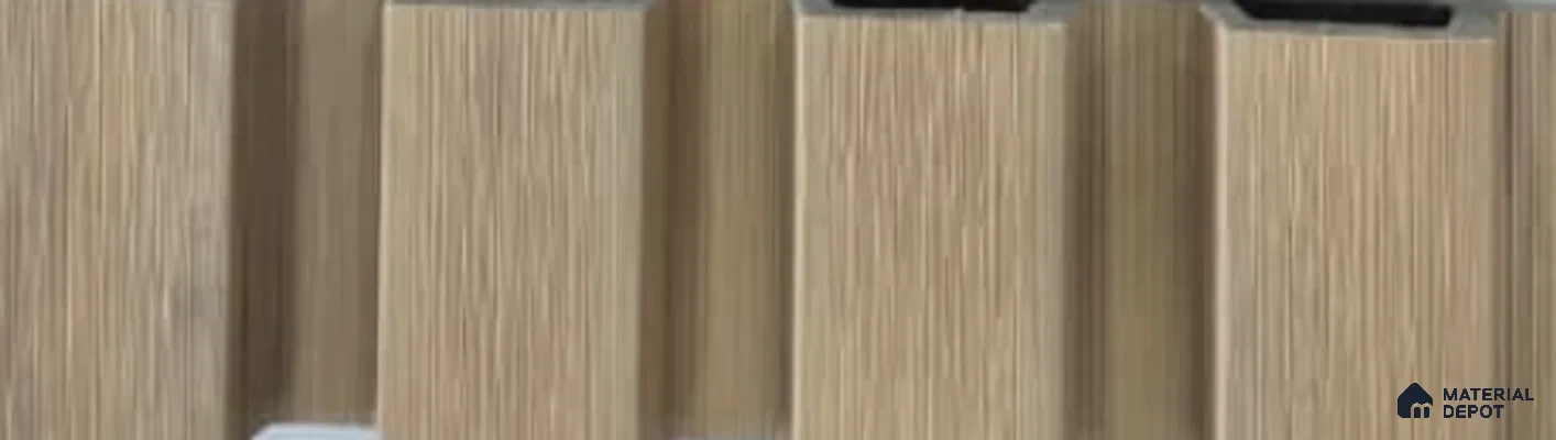 PN 06541 WPC Barcode Design 9.6 ft x 8.6 inch Exterior Wall Panel - 26 mm | Suitable for Facade, Balcony, Cafeteria
