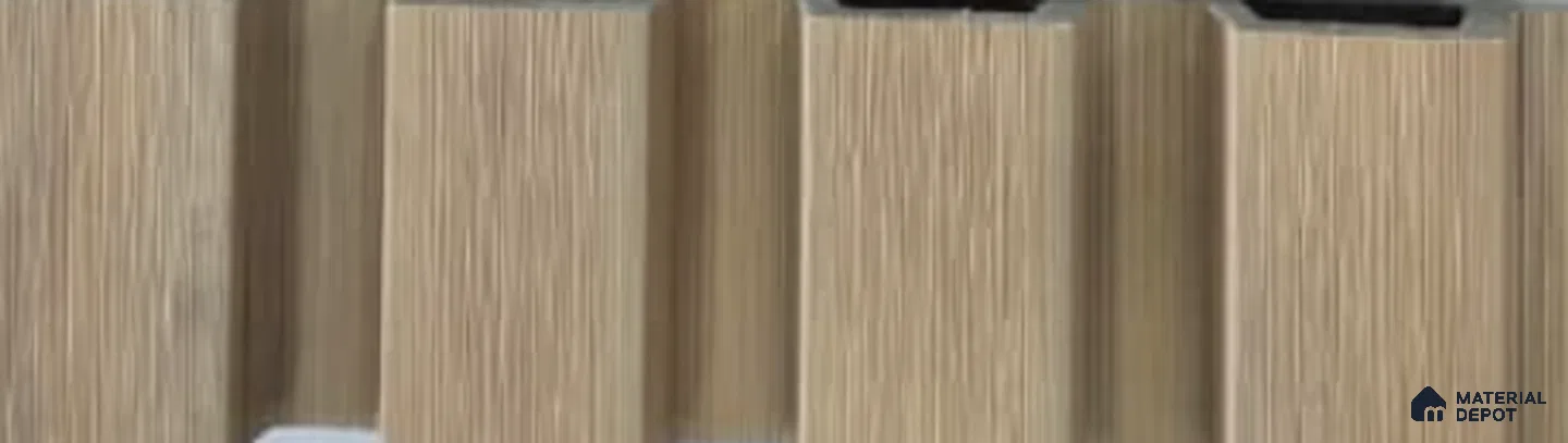 PN 06541 WPC Barcode Design 9.6 ft x 8.6 inch Exterior Wall Panel - 26 mm | Suitable for Facade, Balcony, Cafeteria