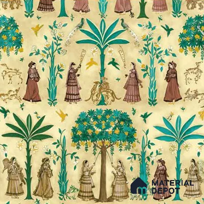 8002 | 10 Meter x 21 Inches Indian Look Wallpaper - 57.41 Sq. Ft.