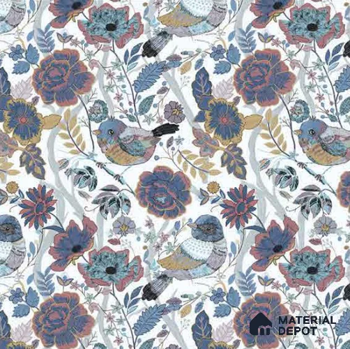 8011 | 10 Meter x 21 Inches Chinoserie Look Wallpaper - 57.41 Sq. Ft.