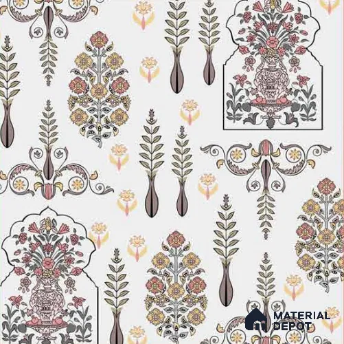 8018 | 10 Meter x 21 Inches Indian Look Wallpaper - 57.41 Sq. Ft.