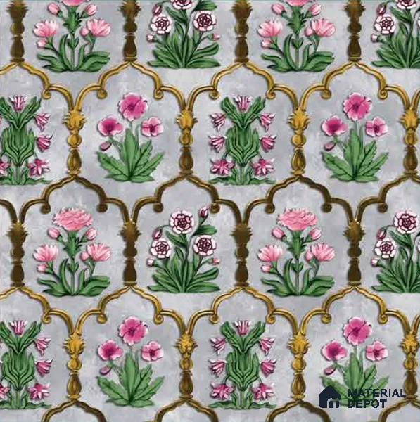8051 | 10 Meter x 21 Inches Florals Look Wallpaper - 57.41 Sq. Ft.