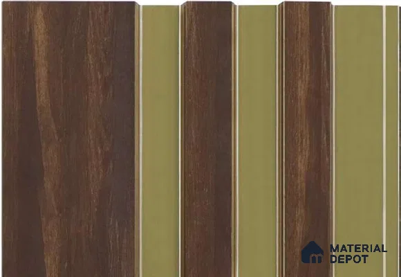 Brown Wooden Louver MRL 101 9.5 ft x 4.7 inch Charcoal Panel - 20 mm | Suitable for Feature Wall, TV Unit & Living Room | Width is Subjected to 5% Variation
