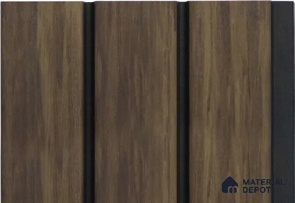 Wenge Wooden Louver MRL 111 9.5 ft x 4.8 inch Charcoal Panel - 12 mm | Suitable for Feature Wall, TV Unit & Living Room | Width is Subjected to 5% Variation