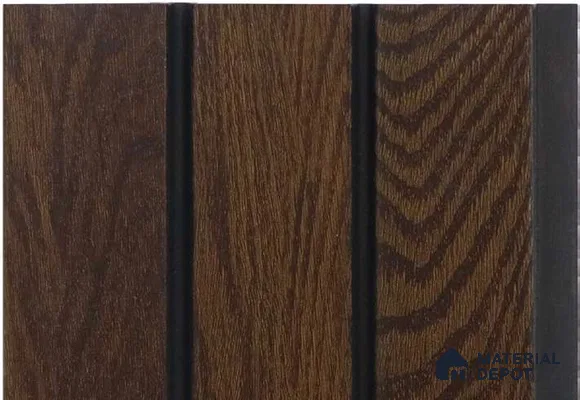 Wenge Wooden Louver MRL 115 9.5 ft x 4.8 inch Charcoal Panel - 12 mm | Suitable for Feature Wall, TV Unit & Living Room | Width is Subjected to 5% Variation