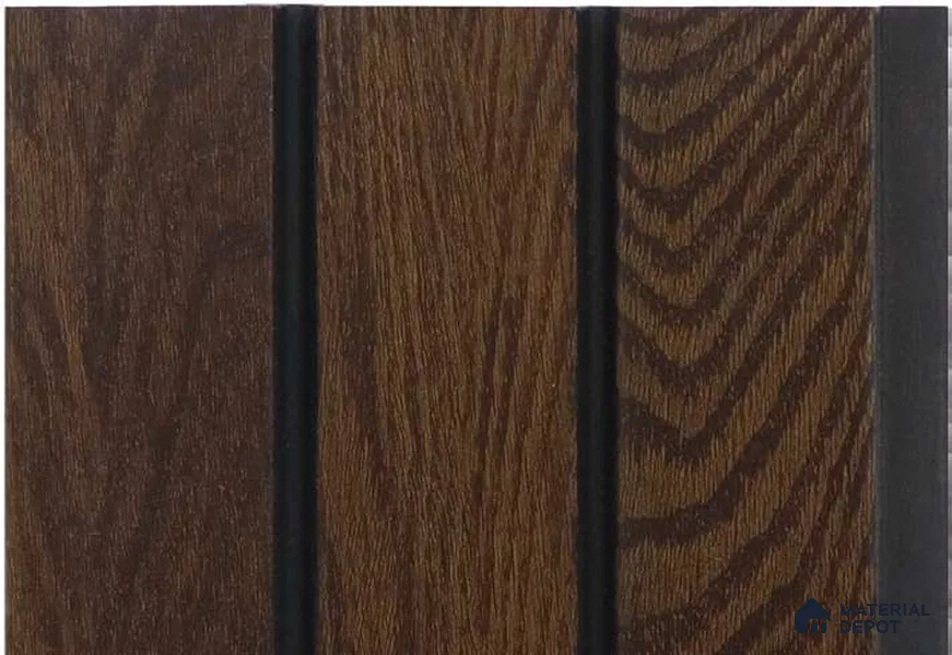 Wenge Wooden Louver MRL 115 9.5 ft x 4.8 inch Charcoal Panel - 12 mm | Suitable for Feature Wall, TV Unit & Living Room | Width is Subjected to 5% Variation