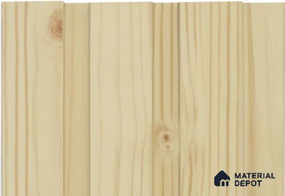 Beige Wooden Louver MRL 121 9.5 ft x 4.4 inch Charcoal Panel - 12 mm | Suitable for Feature Wall, TV Unit & Living Room | Width is Subjected to 5% Variation