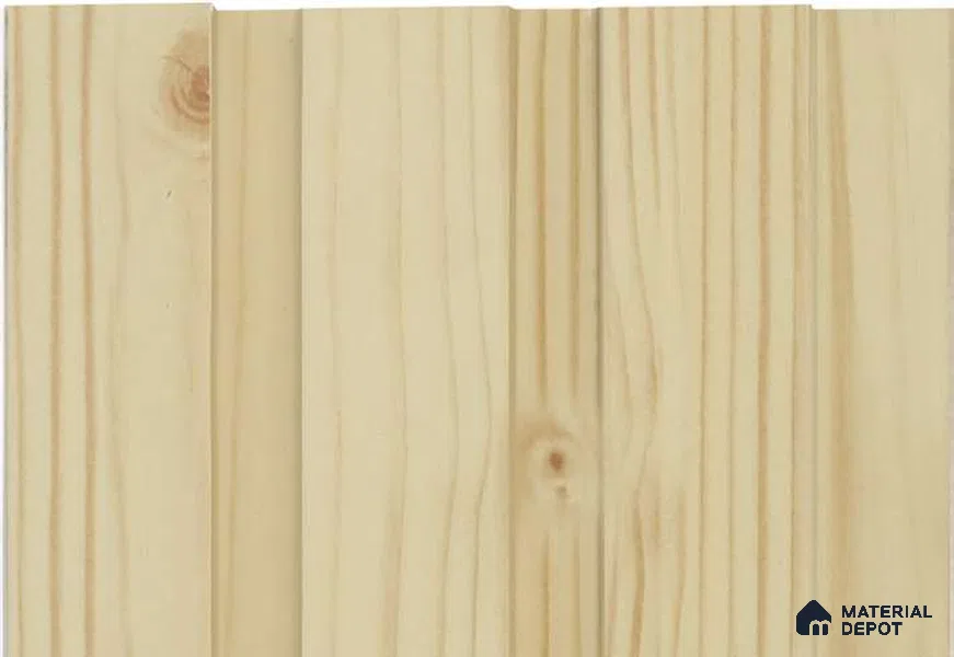 Beige Wooden Louver MRL 121 9.5 ft x 4.4 inch Charcoal Panel - 12 mm | Suitable for Feature Wall, TV Unit & Living Room | Width is Subjected to 5% Variation