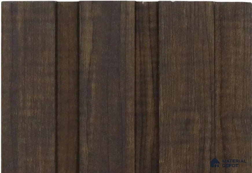 Brown Wooden Louver MRL 122 9.5 ft x 4.4 inch Charcoal Panel - 12 mm | Suitable for Feature Wall, TV Unit & Living Room | Width is Subjected to 5% Variation