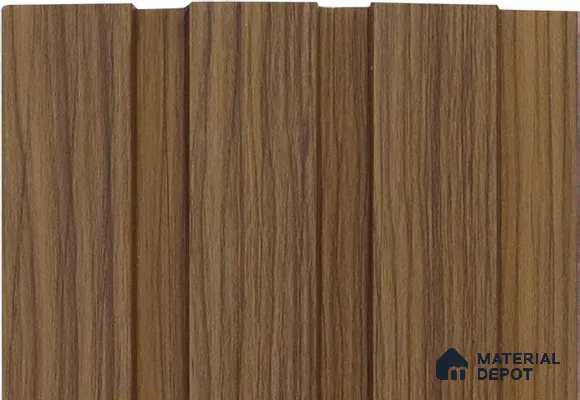 Brown Wooden Louver MRL 123 9.5 ft x 4.4 inch Charcoal Panel - 12 mm | Suitable for Feature Wall, TV Unit & Living Room | Width is Subjected to 5% Variation