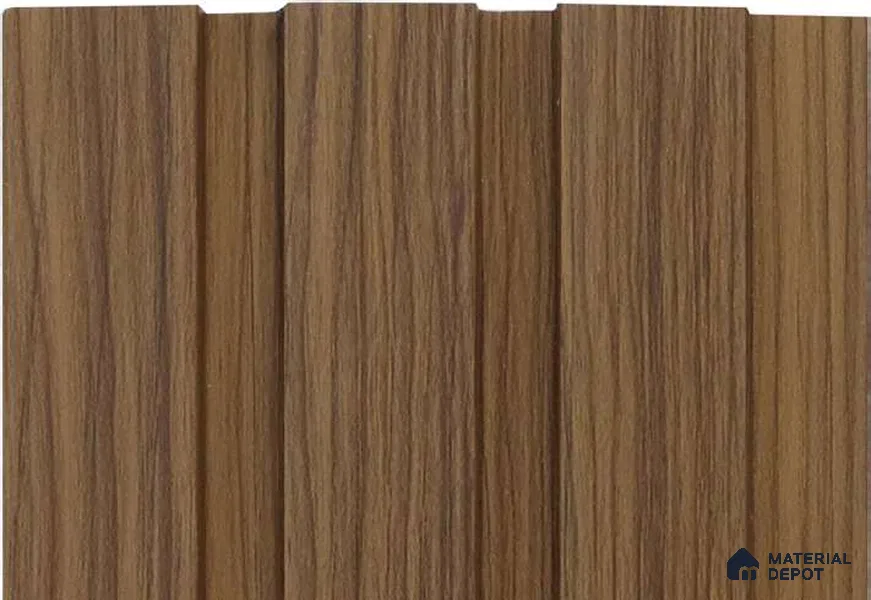 Brown Wooden Louver MRL 123 9.5 ft x 4.4 inch Charcoal Panel - 12 mm | Suitable for Feature Wall, TV Unit & Living Room | Width is Subjected to 5% Variation