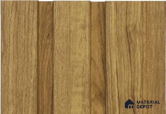 Brown Wooden Louver MRL 124 9.5 ft x 4.4 inch Charcoal Panel - 12 mm | Suitable for Feature Wall, TV Unit & Living Room | Width is Subjected to 5% Variation