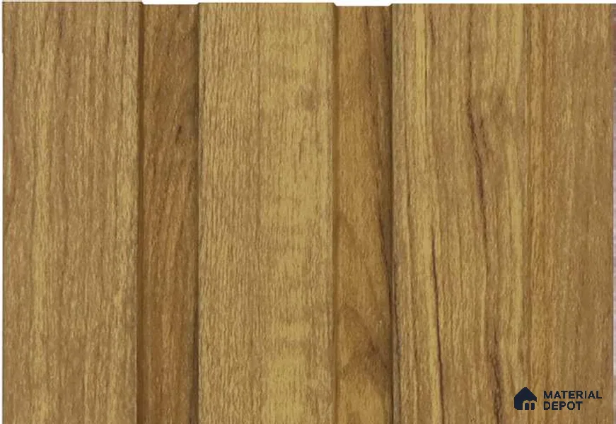 Brown Wooden Louver MRL 124 9.5 ft x 4.4 inch Charcoal Panel - 12 mm | Suitable for Feature Wall, TV Unit & Living Room | Width is Subjected to 5% Variation