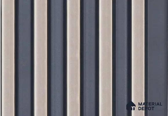 Metallic Louver MRL 135 9.5 ft x 4.8 inch Charcoal Panel - 12 mm | Suitable for Feature Wall, TV Unit & Living Room | Width is Subjected to 5% Variation