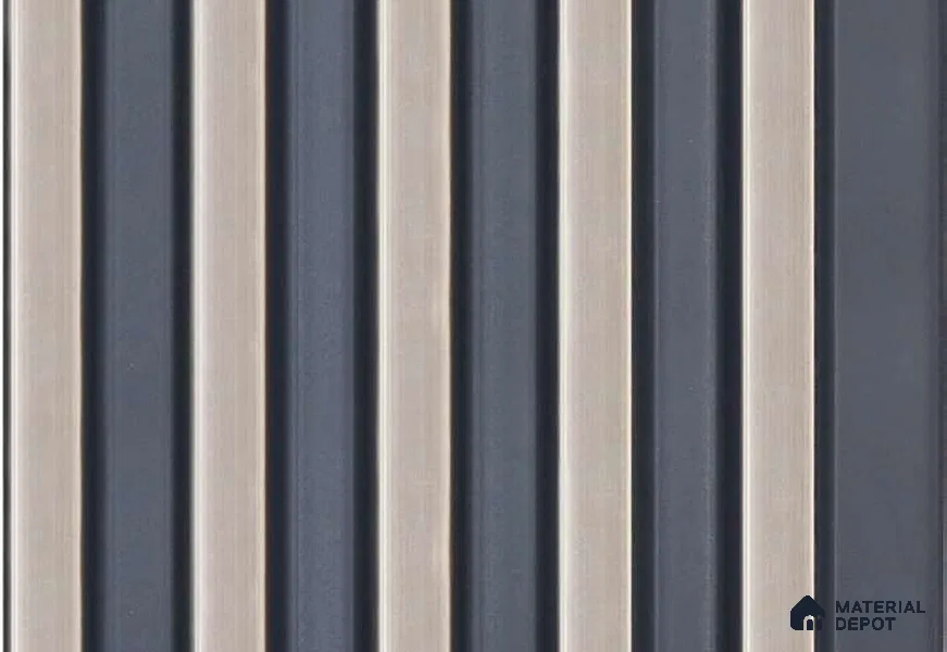 Metallic Louver MRL 135 9.5 ft x 4.8 inch Charcoal Panel - 12 mm | Suitable for Feature Wall, TV Unit & Living Room | Width is Subjected to 5% Variation