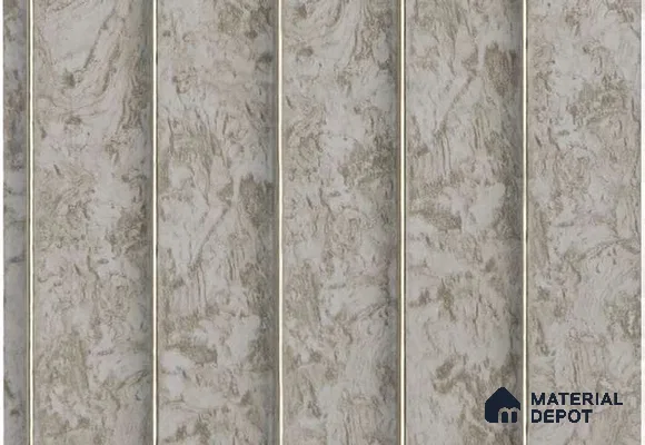 Grey Marble Louver MRL 141 9.5 ft x 4.6 inch Charcoal Panel - 11 mm | Suitable for Feature Wall, TV Unit & Living Room | Width is Subjected to 5% Variation