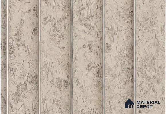 Cream Marble Louver MRL 142 9.5 ft x 4.6 inch Charcoal Panel - 11 mm | Suitable for Feature Wall, TV Unit & Living Room | Width is Subjected to 5% Variation