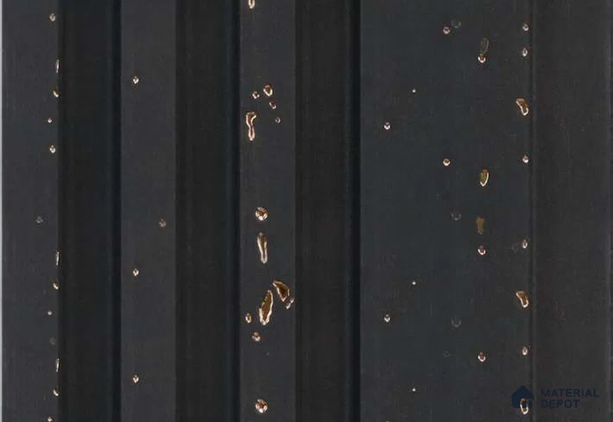 Black Marble Louver MRL 151 9.5 ft x 4.7 inch Charcoal Panel - 12 mm | Suitable for Feature Wall, TV Unit & Living Room | Width is Subjected to 5% Variation