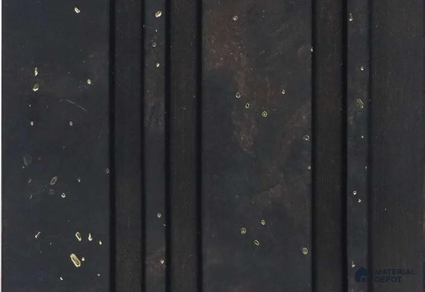 Black Marble Louver MRL 164 9.5 ft x 4.8 inch Charcoal Panel - 12 mm | Suitable for Feature Wall, TV Unit & Living Room | Width is Subjected to 5% Variation